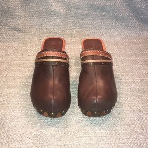 Olukai Wood Platform Wedges 3 Strap Clogs Sz 6